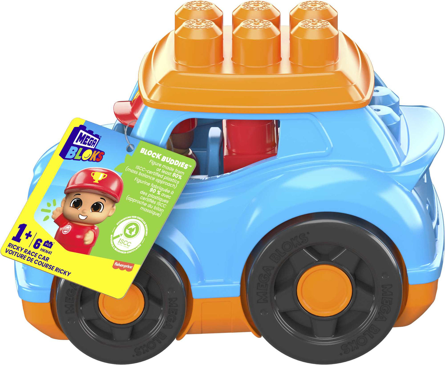 Fisher Price Mega Bloks: Block Buddies - Ricky Race Car (HKN41)