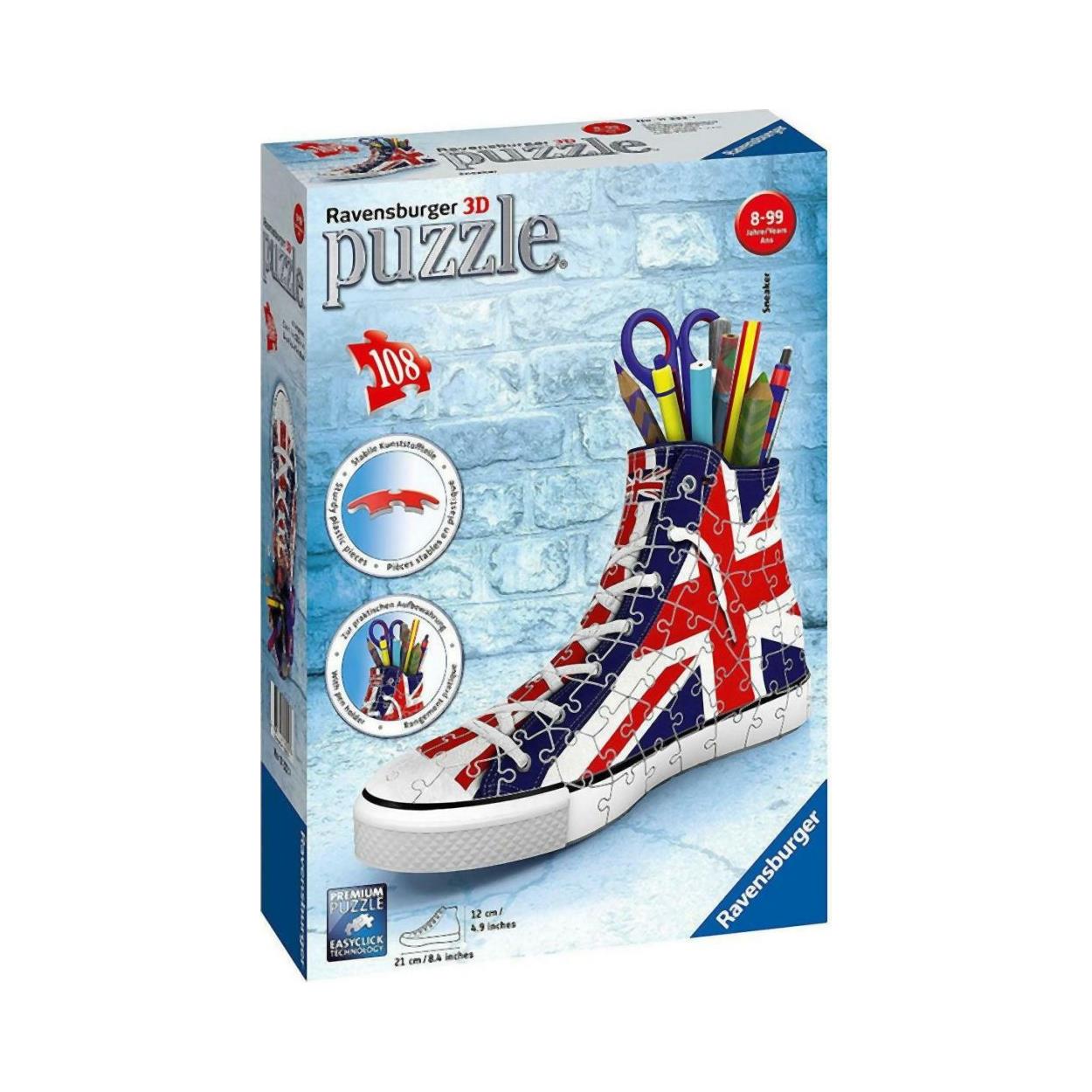 Ravensburger 3D Pussel: Sneaker Britiska Flaggan (108 bitar)