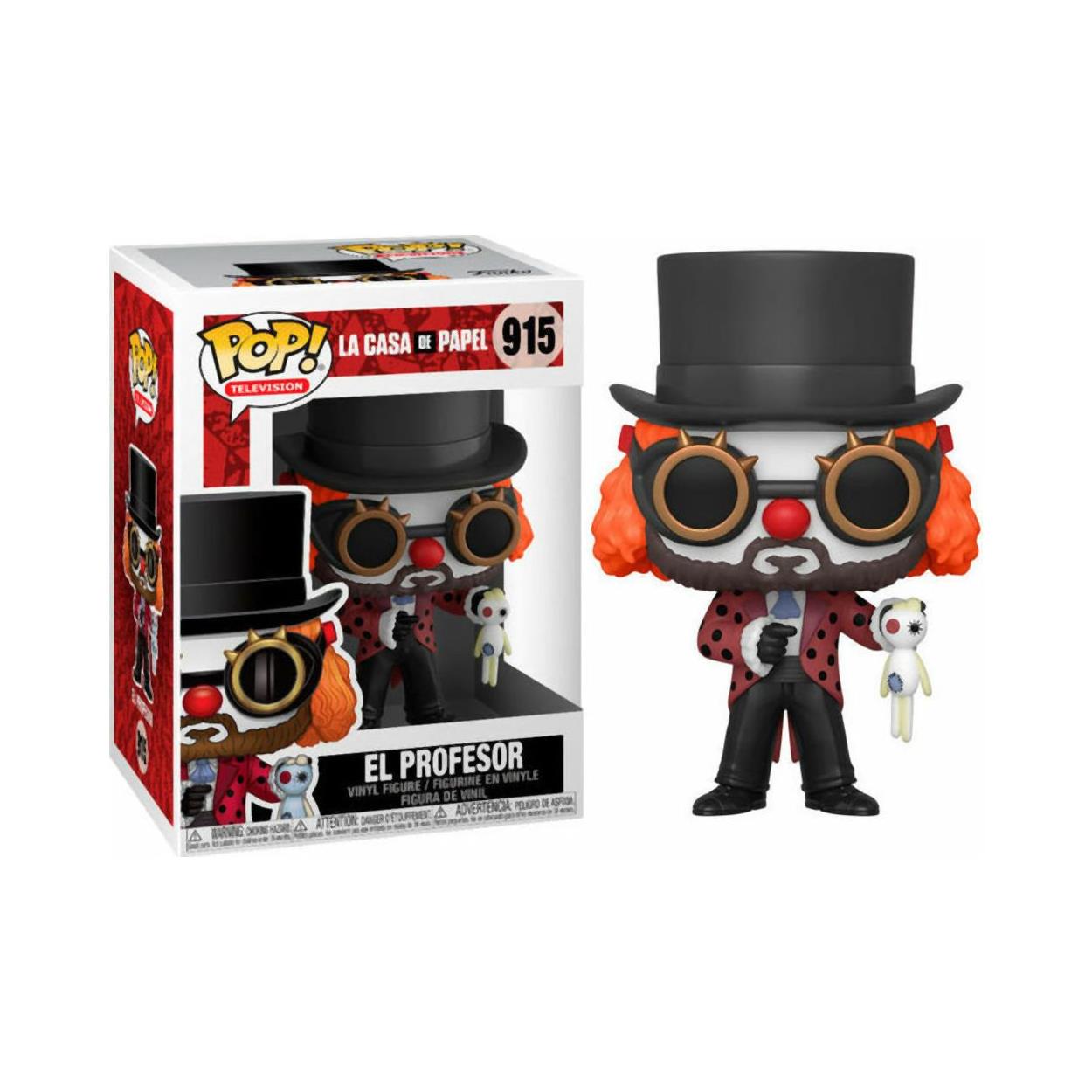 Funko Pop! La Casa de Papel - EL Profesor (Clown) #915 Vinylfigur