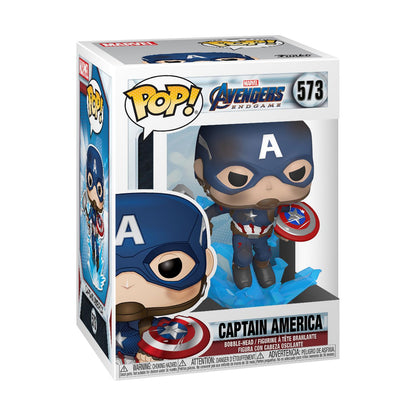 Funko Pop! Marvel: Avengers Endgame - Captain America med trasig sköld och Mjolnir #573