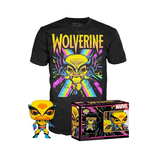 Funko Pop! Tees: Marvel X-Men Wolverine (Blacklight) Special Edition #802