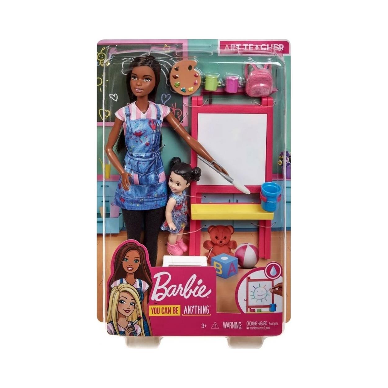 Mattel Barbie You Can Be Anything - Mörkhyad Docka Konstlärare