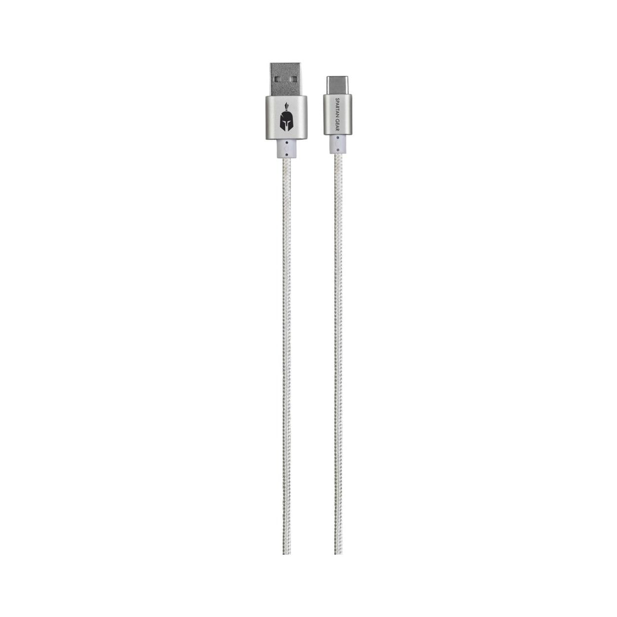 Spartan Gear - Dubbel Sidig USB-Kabel (Typ C) - 2m Vit