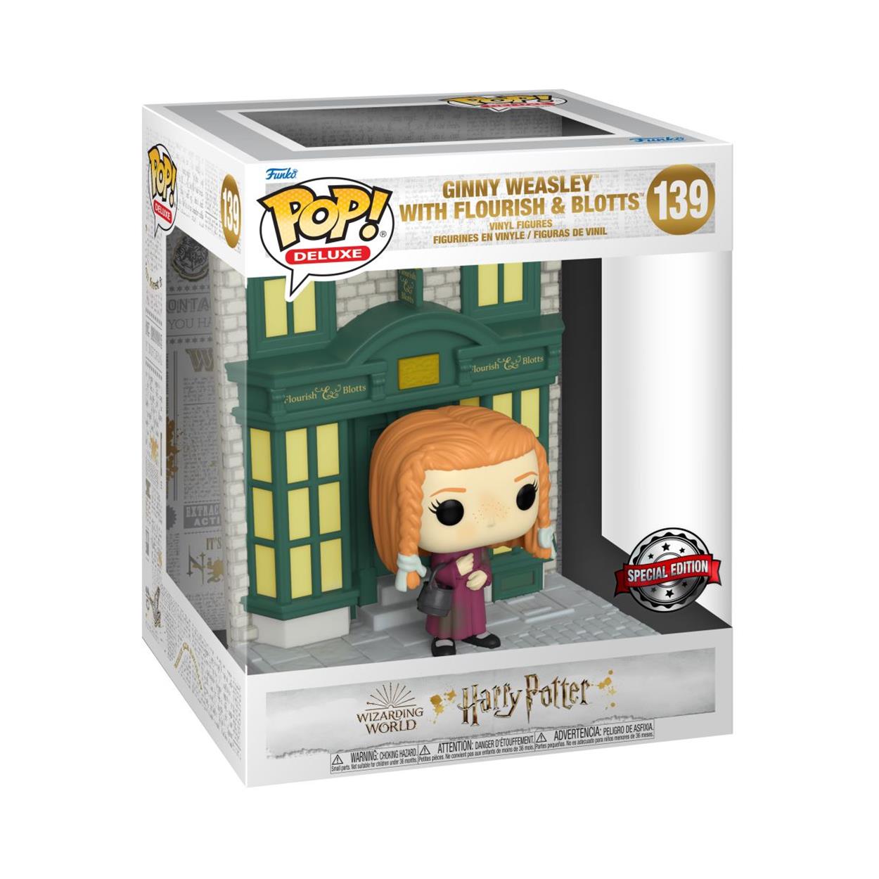 Funko Pop! Deluxe: Harry Potter - Ginny Weasley med Flourish and Blotts (Special Edition) #139 Vinylfigur