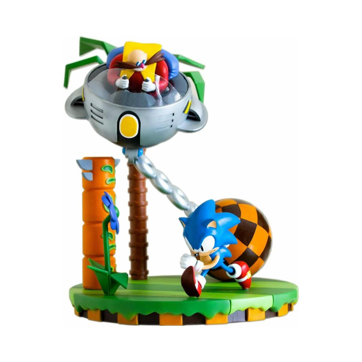 Numskull Sonic 30-årsjubileum - Sonic vs Dr. Eggman Diorama Staty (24cm)