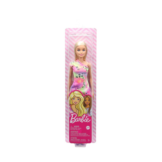 Mattel Barbie Lila Klänning med Blommor - Blond Docka