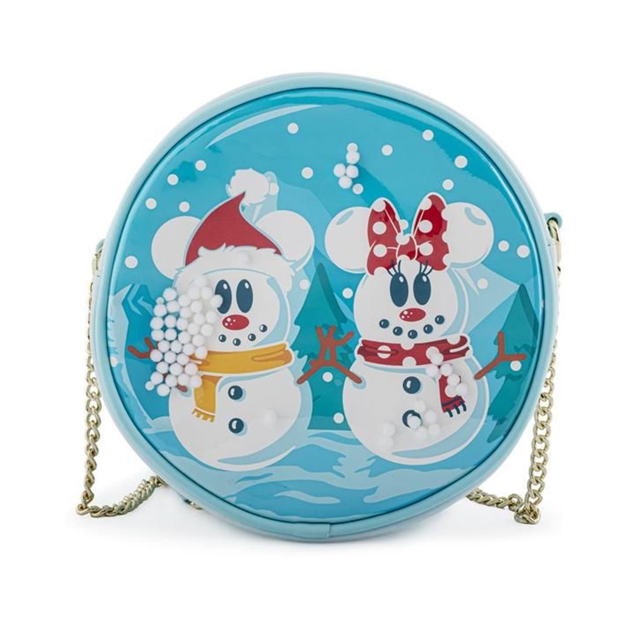 Loungefly Disney Snöman Mickey Minnie Snöglob Crossbody Väska