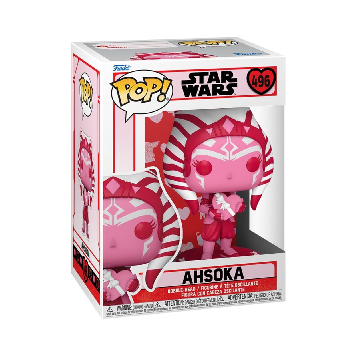 Funko Pop! Star Wars: Valentines S2 - Ahsoka #496 Bobble-Head Figur