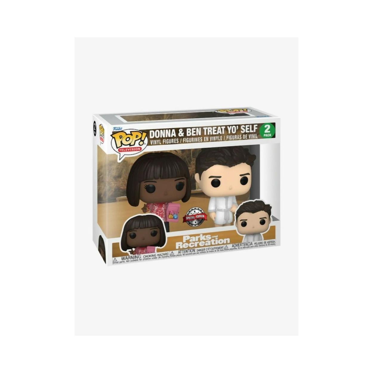 Funko Pop! 2-Pack: Parks and Recreation - Donna och Ben Treat Yo' Self (Special Edition)