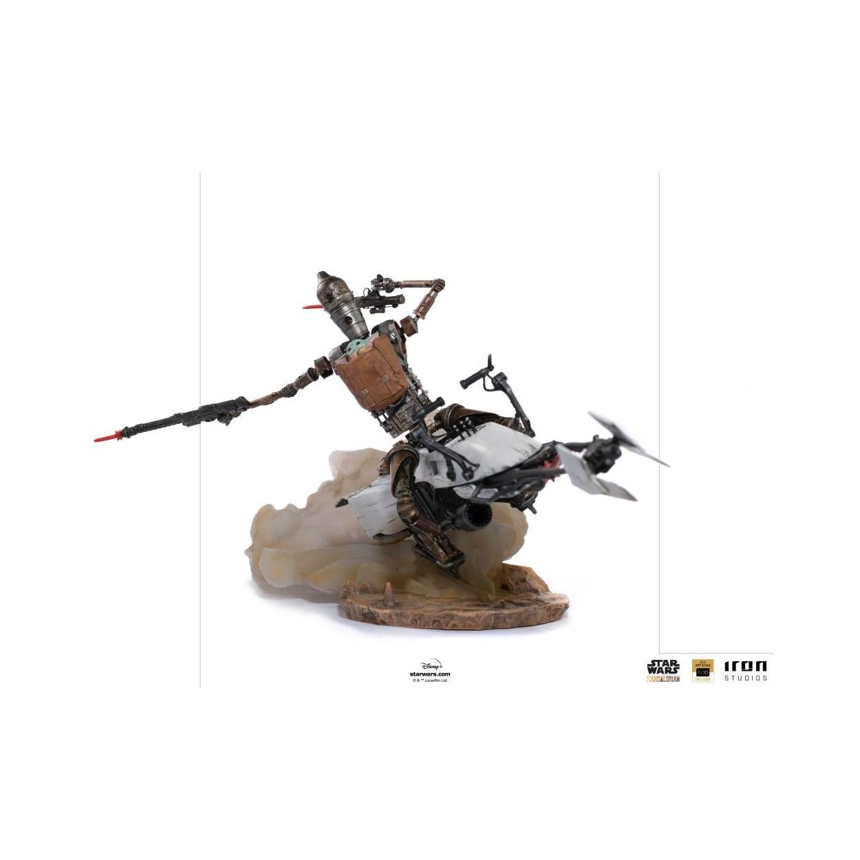 Iron Studios Deluxe BDS: Disney Star Wars The Mandalorian - IG-11 och The Child Staty