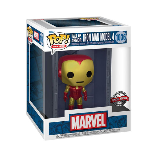 Funko Pop! Deluxe: Marvel Hall of Armor: Iron Man Modell 4 (Metallic)