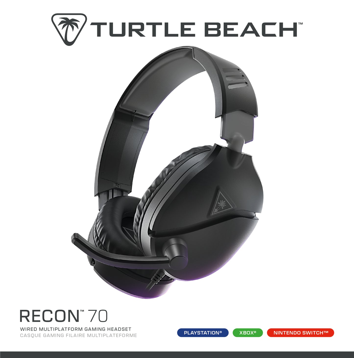 Turtle Beach Recon 70 - Gaming Headset för XBOX, PS, Switch, PC & Mobil (Svart)