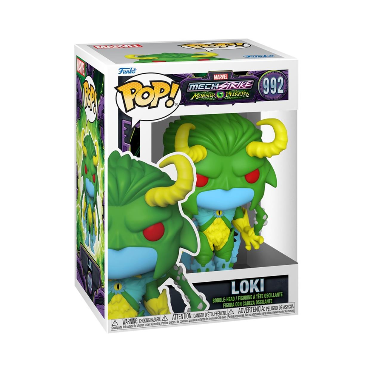 Funko Pop! Marvel: Mech Strike Monster Hunters - Loki #992 Bobble-Head Vinyl Figur