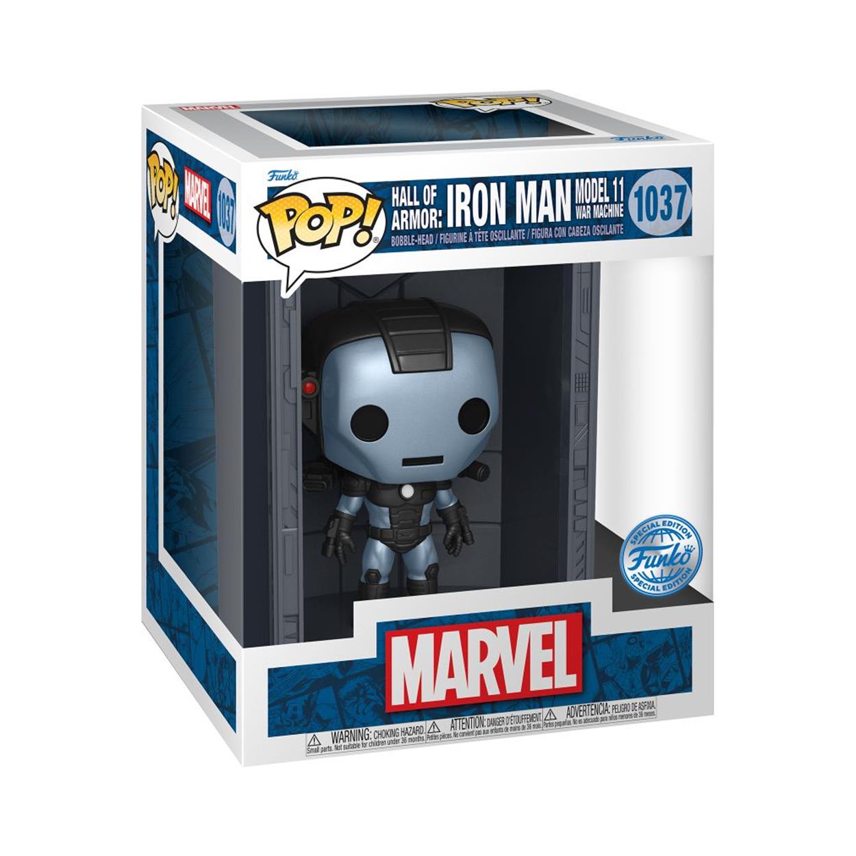 Funko Pop! Deluxe: Marvel Hall of Armor - Iron Man Model 11 War Machine (Mettalic)