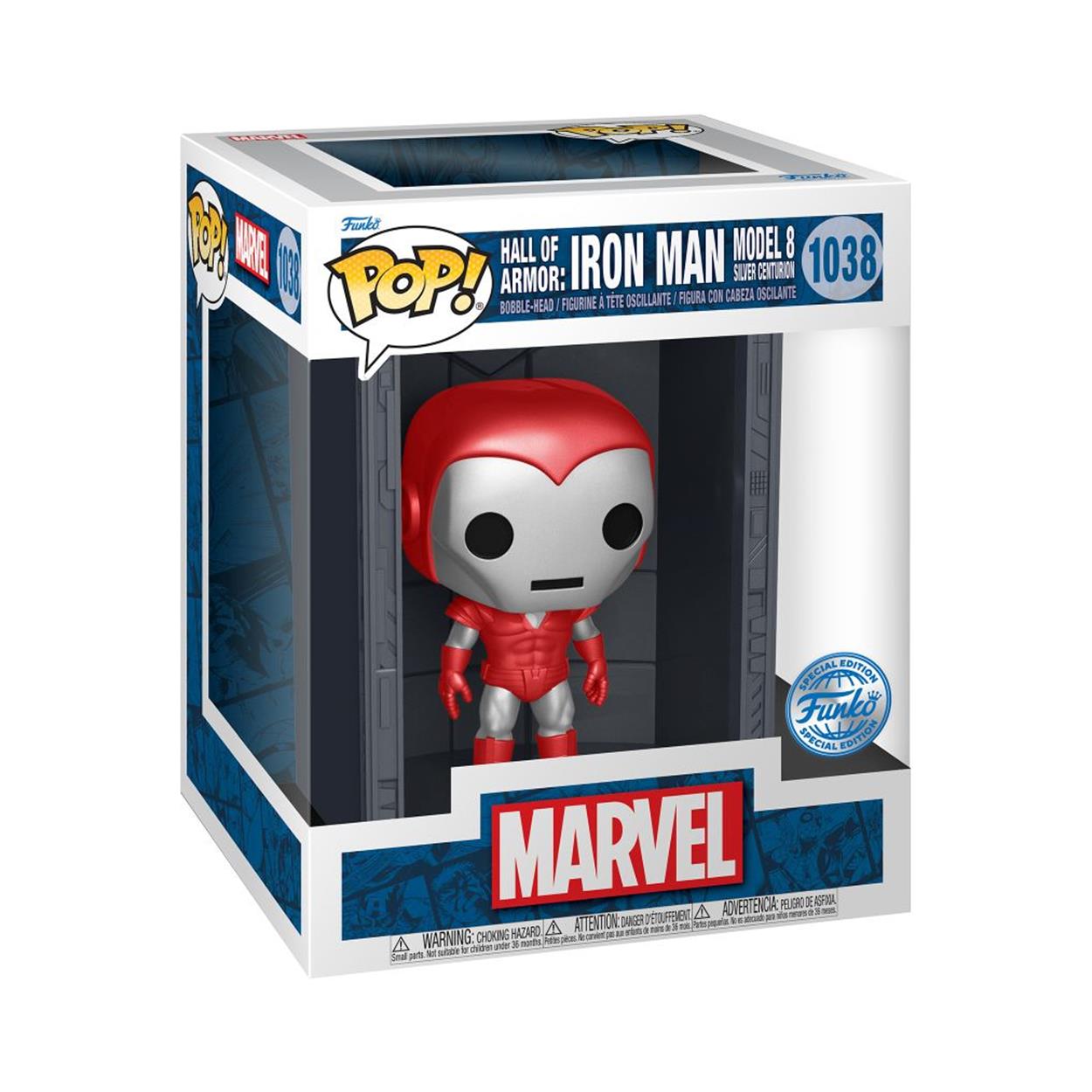 Funko Pop! Deluxe: Marvel Hall of Armor: Iron Man Silver Centurion