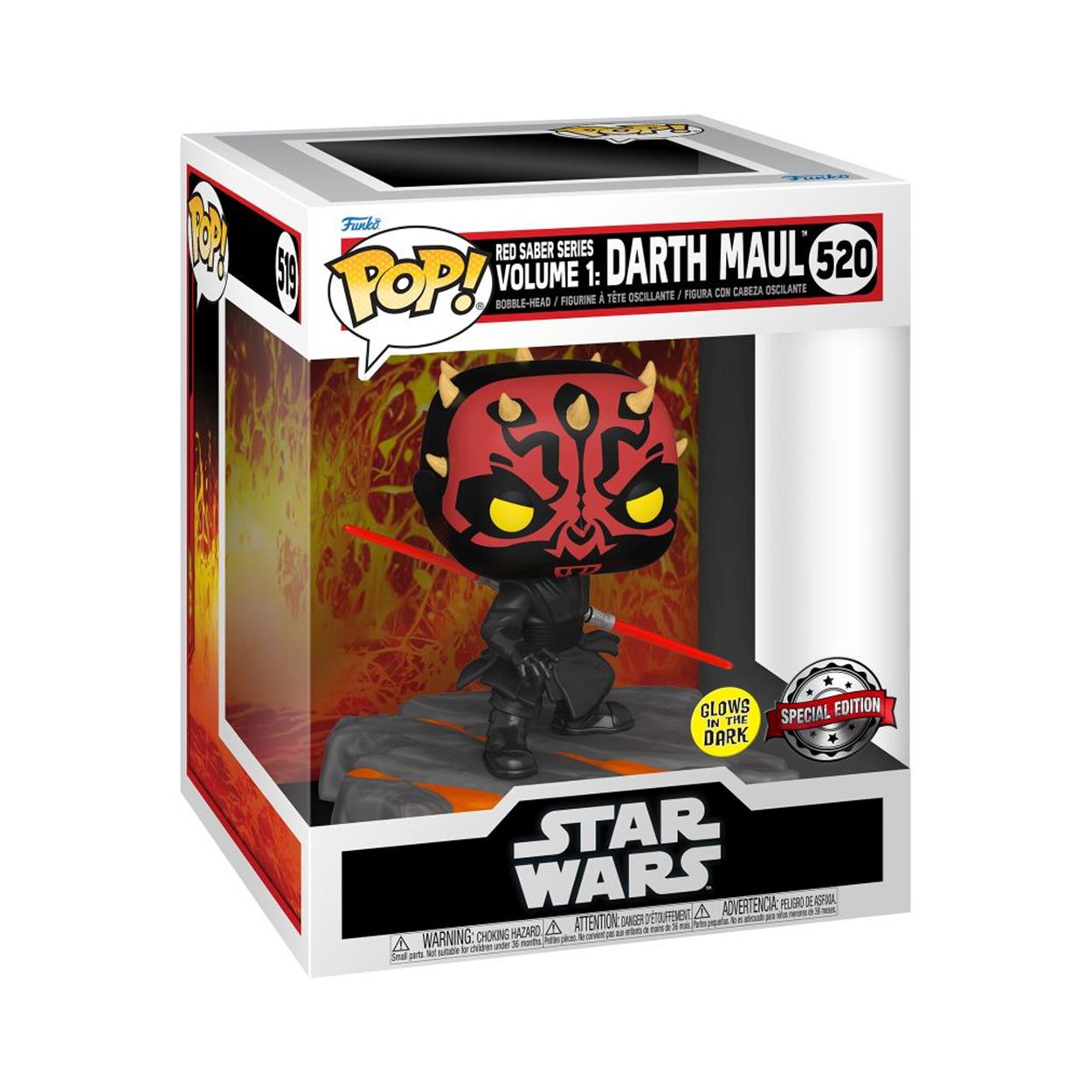 Funko Pop! Deluxe: Disney Star Wars - Darth Maul Glöd-i-mörk Figur #520