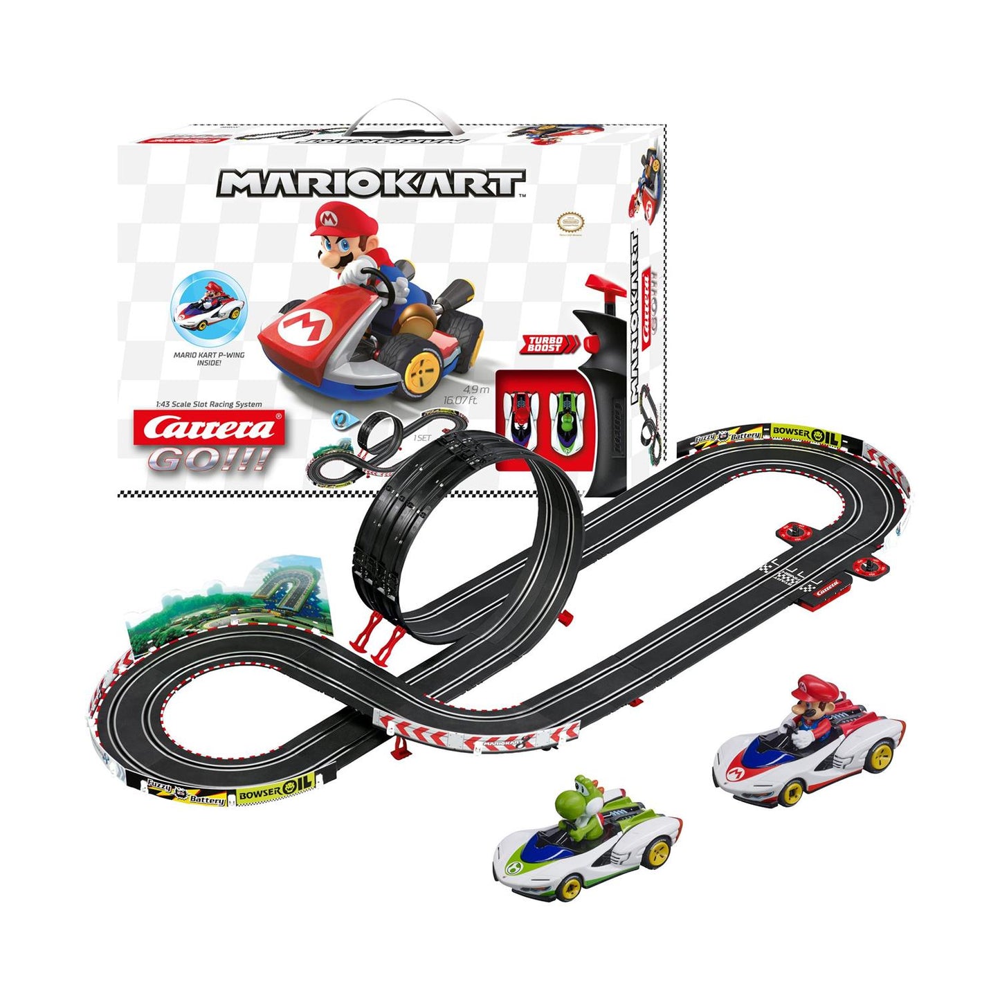 Carrera GO!!! Set: Nintendo Mario Kart - P-Wing - 1:43 Slot Racing System