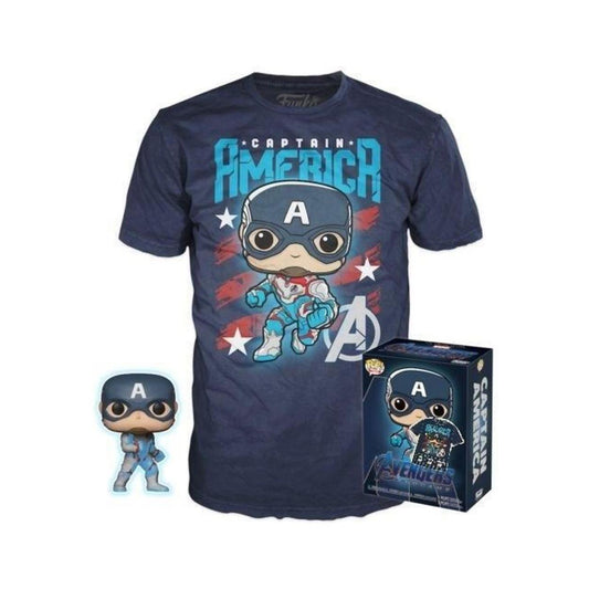 Funko Pocket Pop! och T-shirt (Barn): Marvel - Captain America (Special Edition)