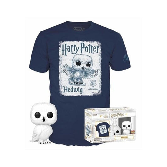 Funko Pop! Harry Potter - Hedwig Vinyl Figur och T-shirt (S)