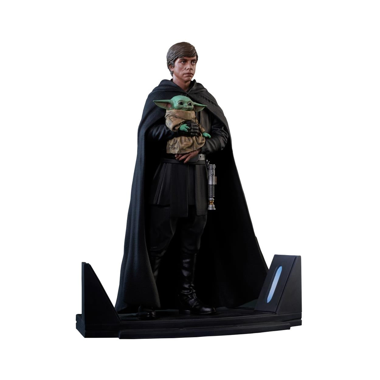 Diamond Star Wars Premier Collection: Mandalorian - Luke Skywalker och Grogu Staty (1/7)