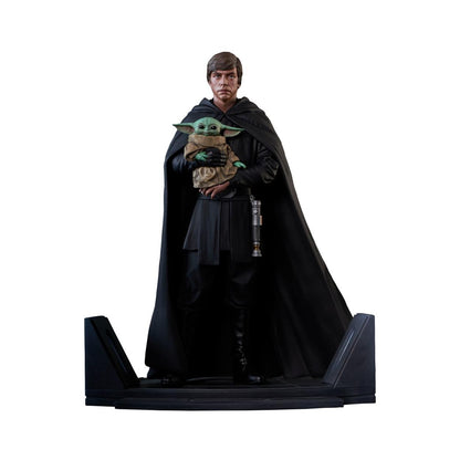 Diamond Star Wars Premier Collection: Mandalorian - Luke Skywalker och Grogu Staty (1/7)