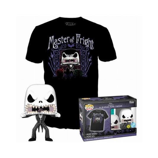 Funko Pop! och T-shirt (Vuxen): Disney The Nightmare Before Christmas - Jack Skellington (Lyser i Mörkret) (Specialutgåva)