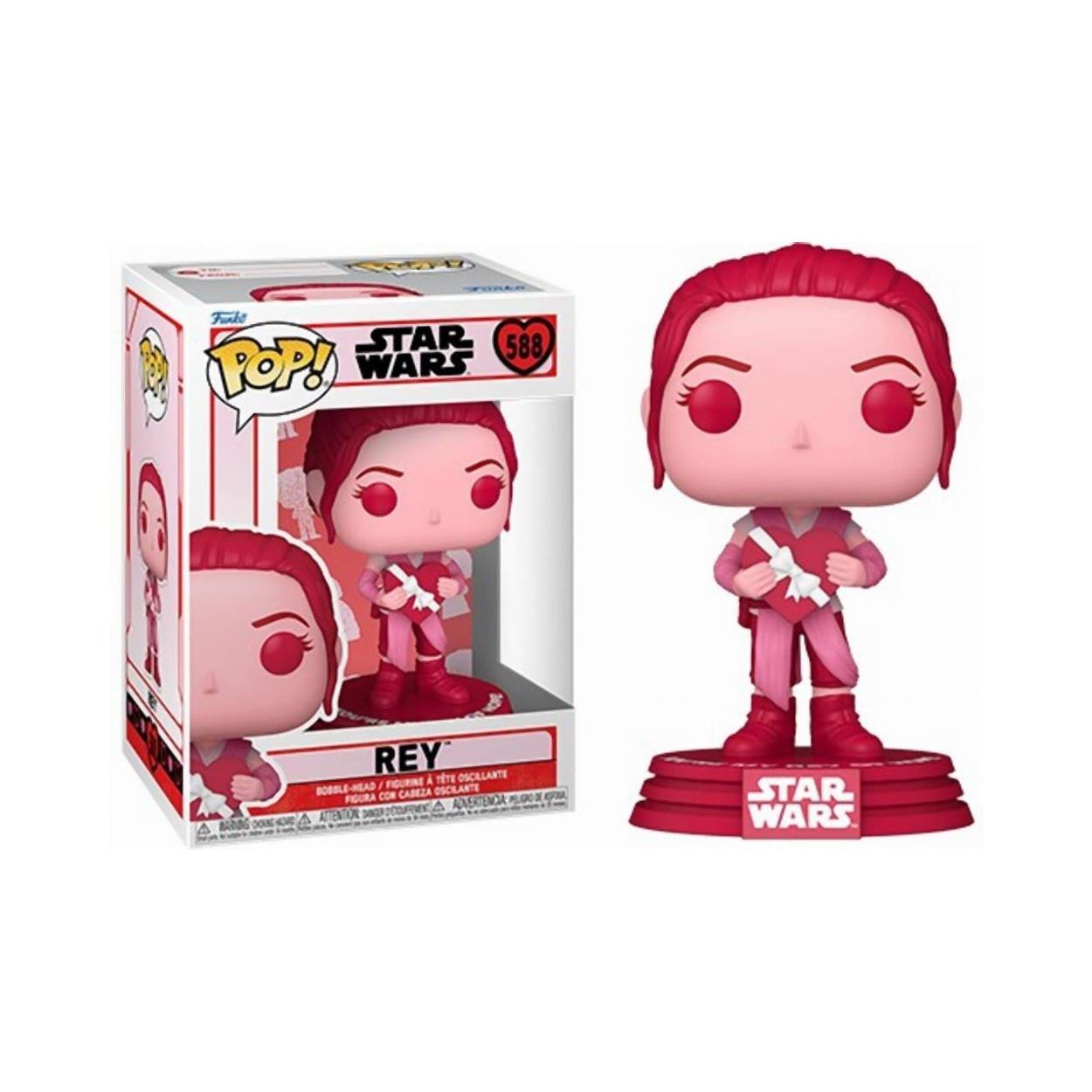 Funko Pop! Disney Star Wars: Valentines S3 - Rey #588 Bobble-Head Vinylfigur