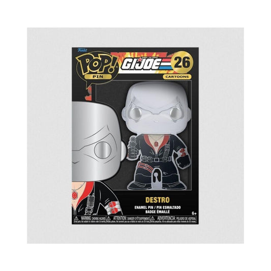 Funko Pop! Cartoons Pin: GI Joe - Destro #26 Stort Emaljpin