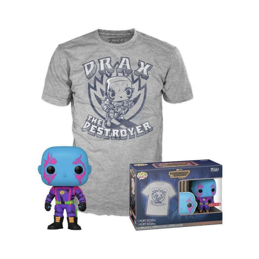 Funko Pop! Drax Blacklight Figur och T-shirt (Special Edition)