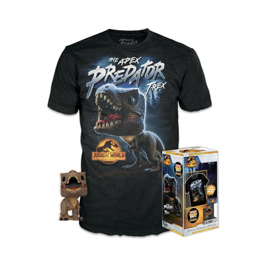 Funko Pocket Pop! och T-shirt (Barn): Jurassic World Dominion - T-Rex