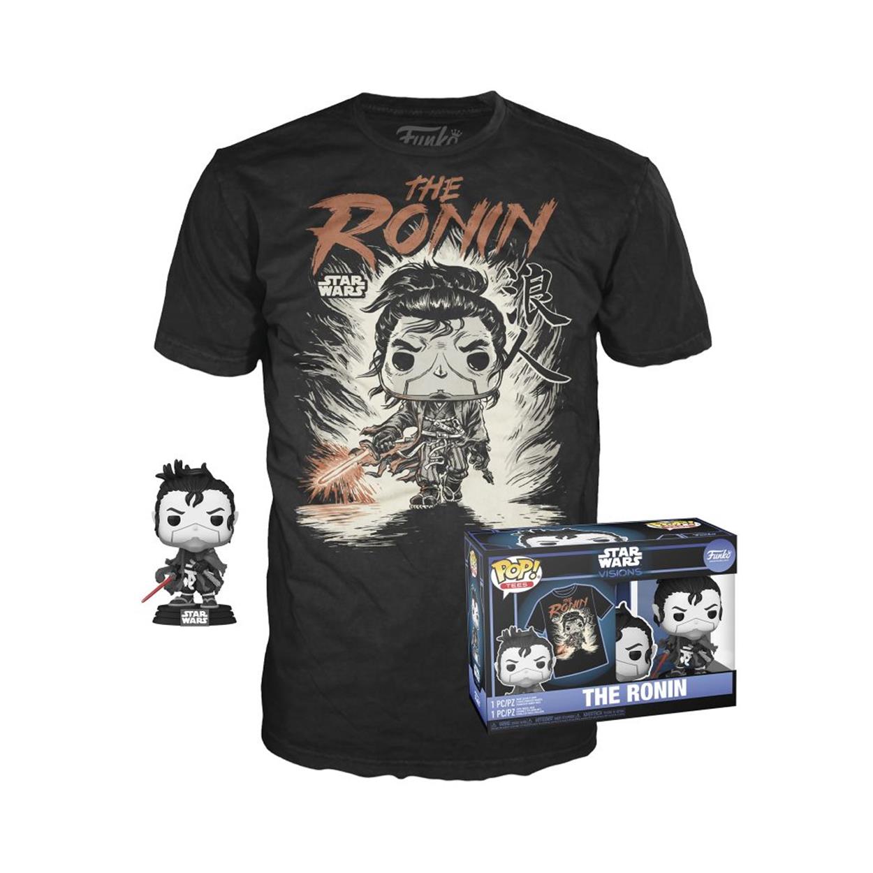 Funko Pop! och T-Shirt (Vuxen): Star Wars - The Ronin Vinyl Figur och T-Shirt (S)