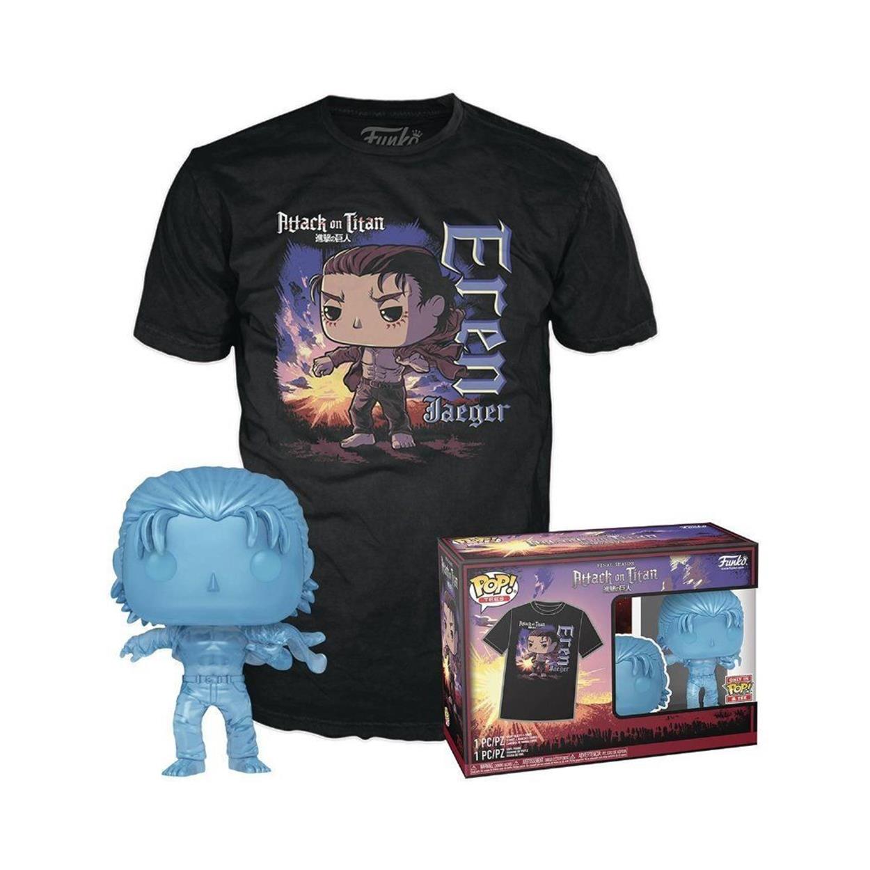 Funko Pop! och T-shirt (Vuxen): Attack on Titan - Eren Jaeger