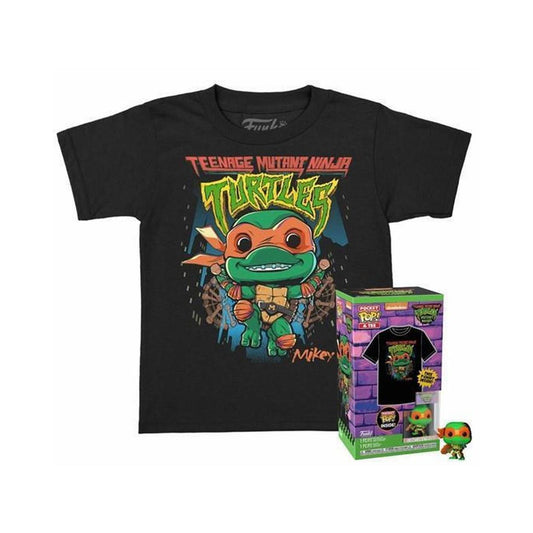 Funko Pocket Pop! och T-shirt (Barn): Teenage Mutant Ninja Turtles - Michelangelo