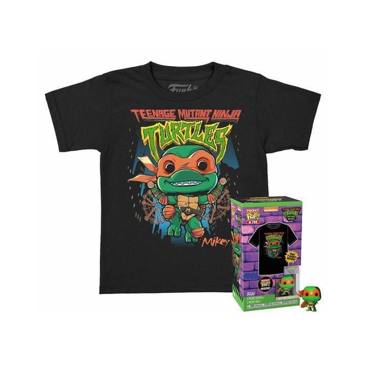 Funko Pocket Pop! och T-shirt (Barn): Teenage Mutant Ninja Turtles - Michelangelo