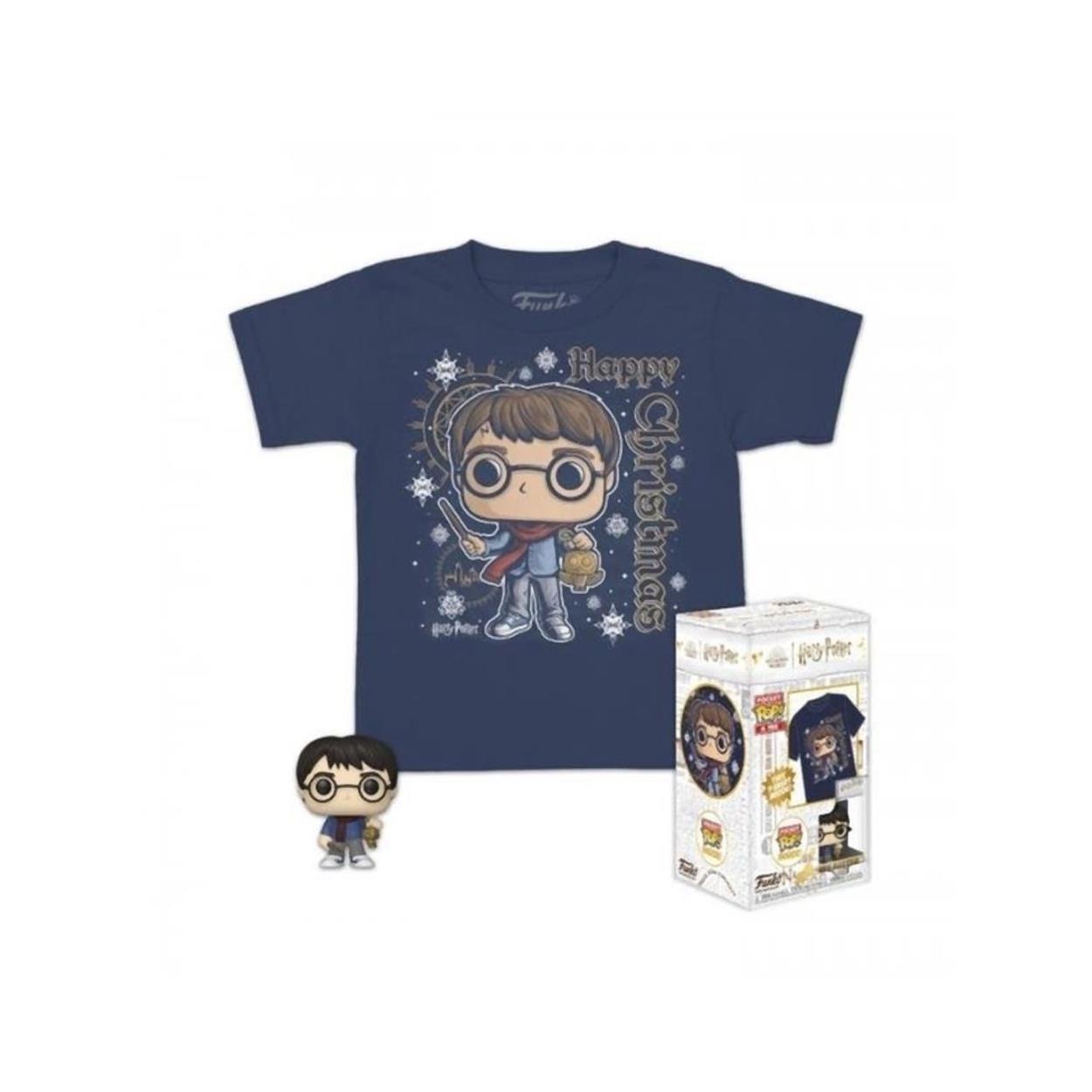 Funko Pocket Pop! och T-Shirt (Barn): Harry Potter - Holiday Harry