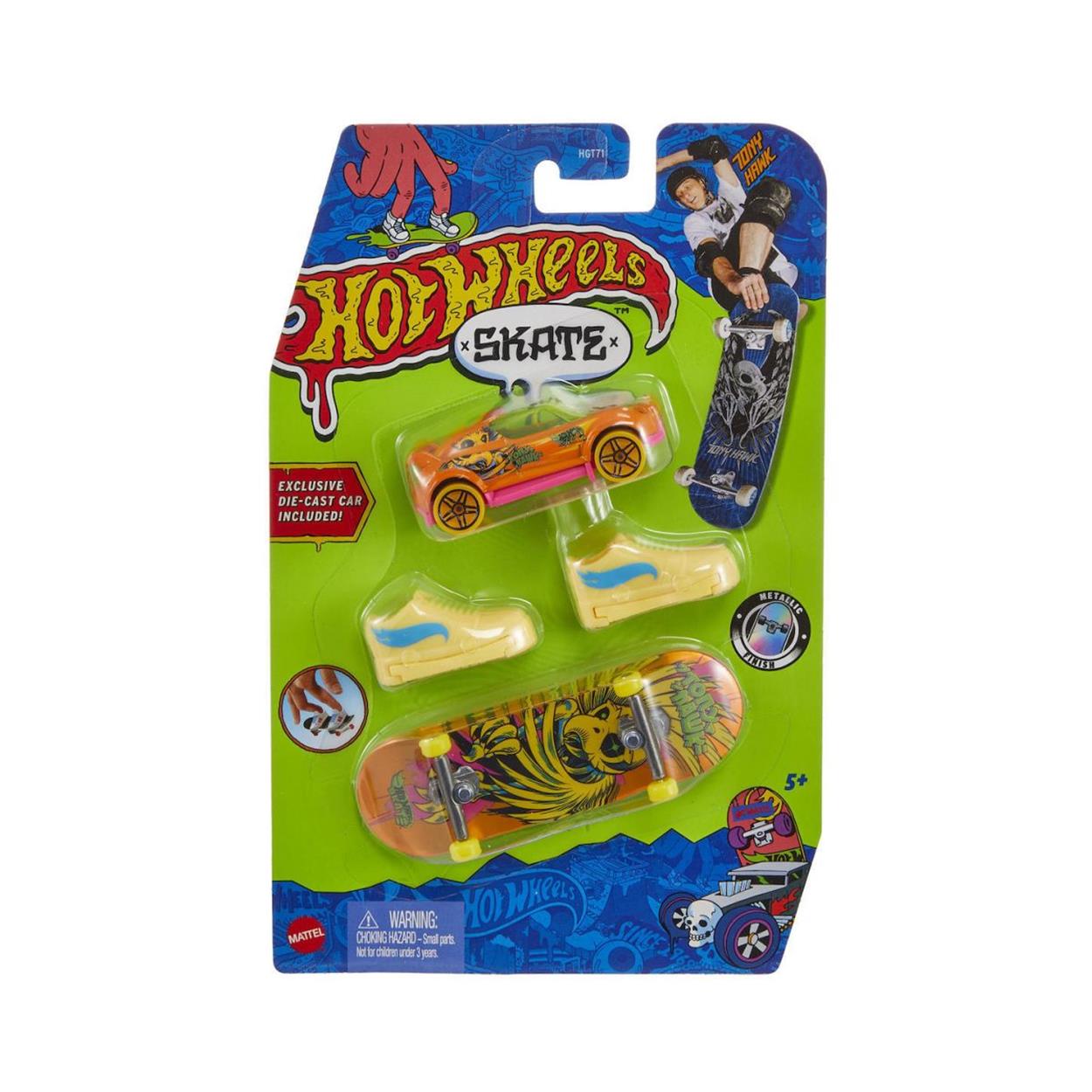 Mattel Hot Wheels: Skate - Hi Beam och Shrieking Havoc Tony Hawk Fingerboard Set (HNG59)