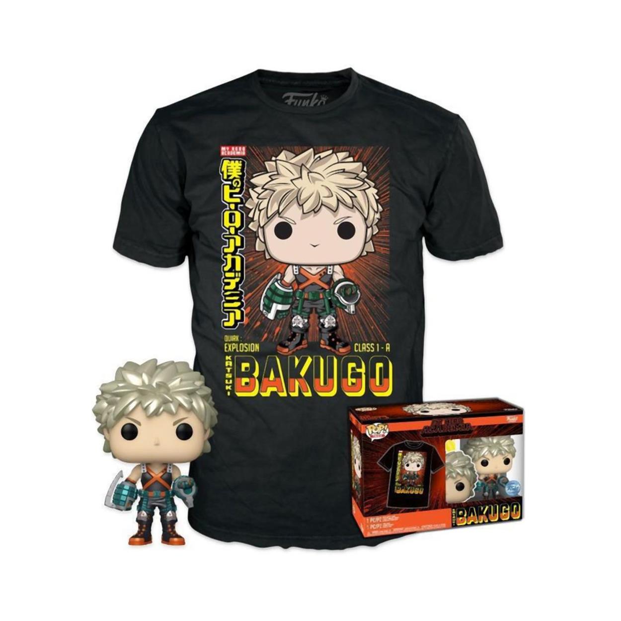 Funko Pop! & T-shirt: My Hero Academia - Katsuki Bakugo (Metallic) (Special Edition)