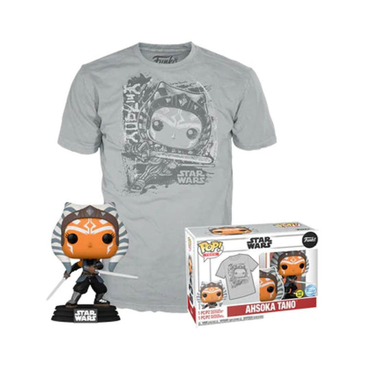 Funko Pop! Ahsoka Tano - Glow in the Dark Figur och T-Shirt (M)