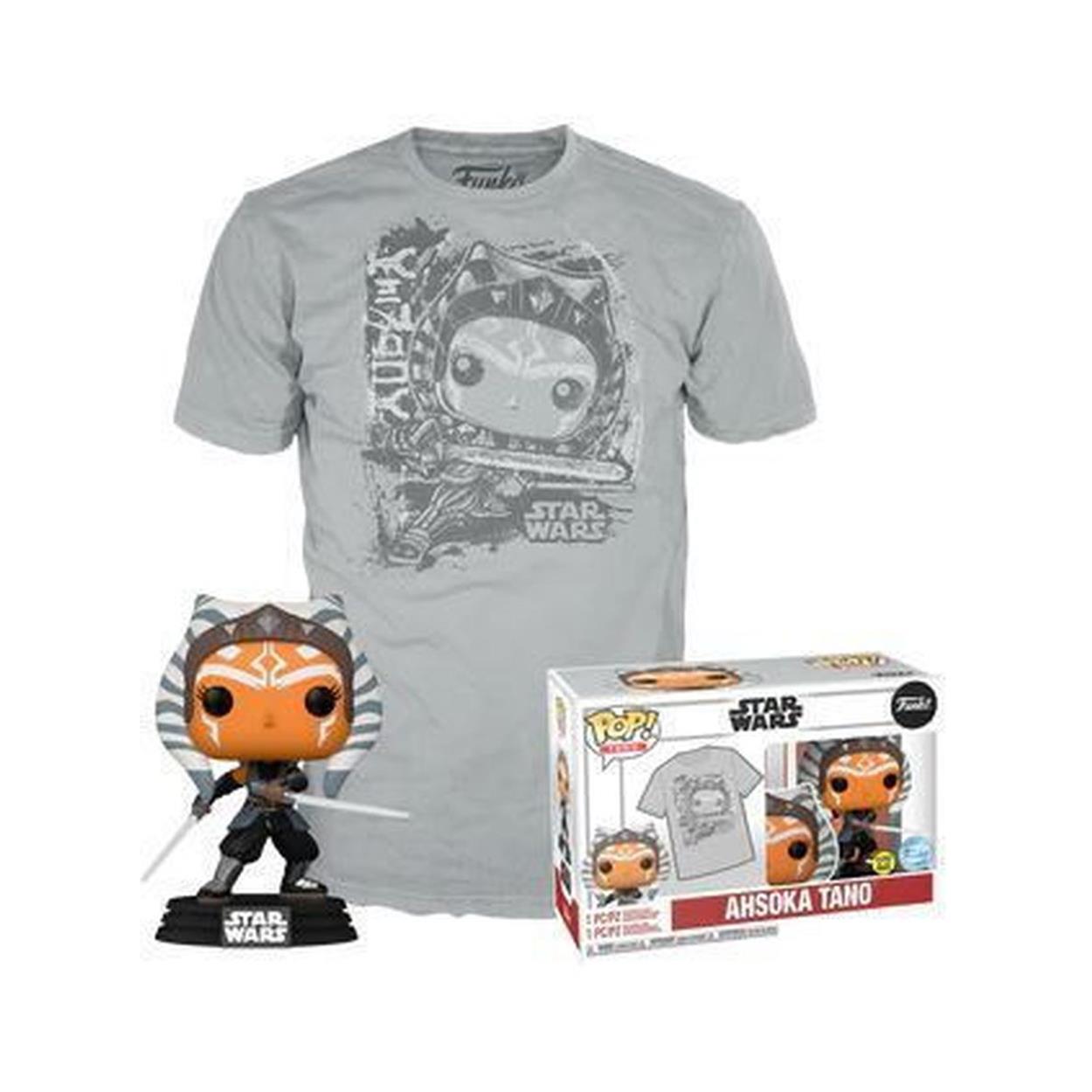 Funko Pop! Disney Star Wars - Ahsoka Tano (Glows in the Dark) Figur & T-shirt (L)