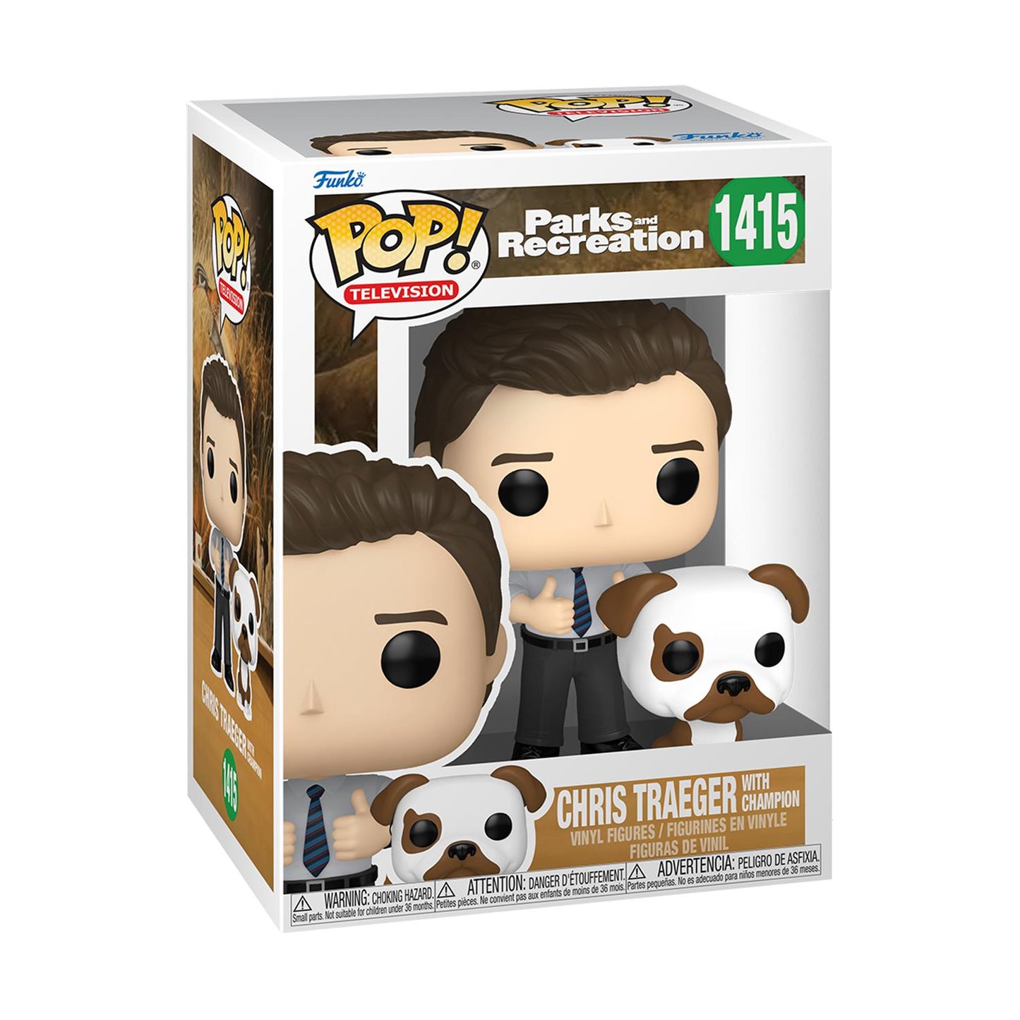 Funko Pop! Parks and Recreation - Chris Traeger med Champion #1415 Vinylfigur