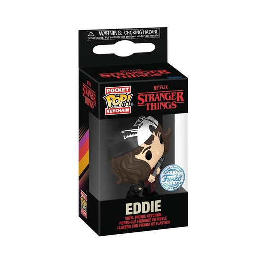 Funko Pocket Pop! Eddie Vinyl Nyckelring - Stranger Things