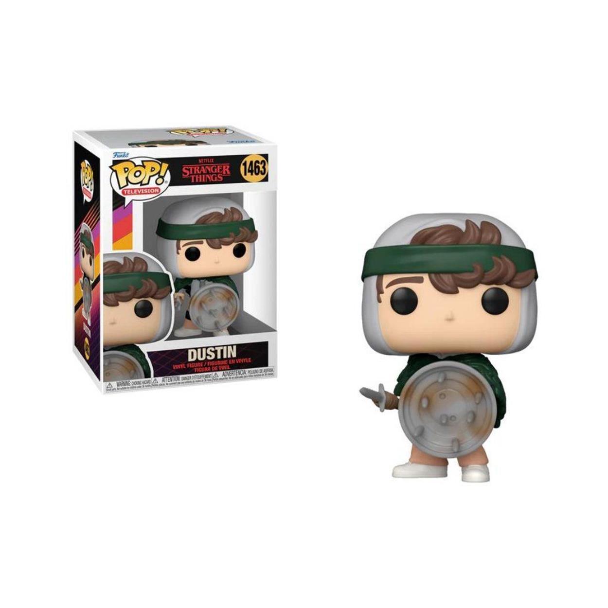 Funko Pop! Stranger Things - Dustin med Sköld #1463 Vinylfigur