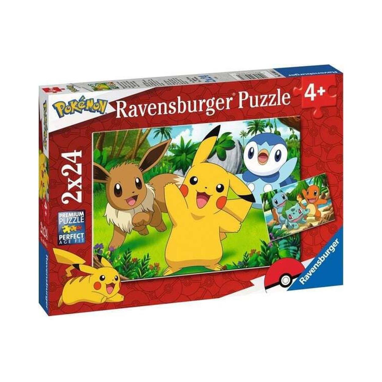 Ravensburger Pussel: Pokemon Pikachu och Kompisar (2x24 bitar)