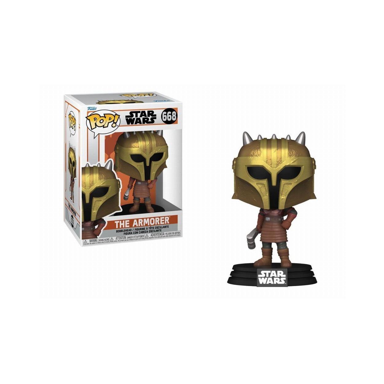 Funko Pop! Disney Star Wars: The Mandalorian - The Amorer #668 Bobble-Head Vinyl Figur