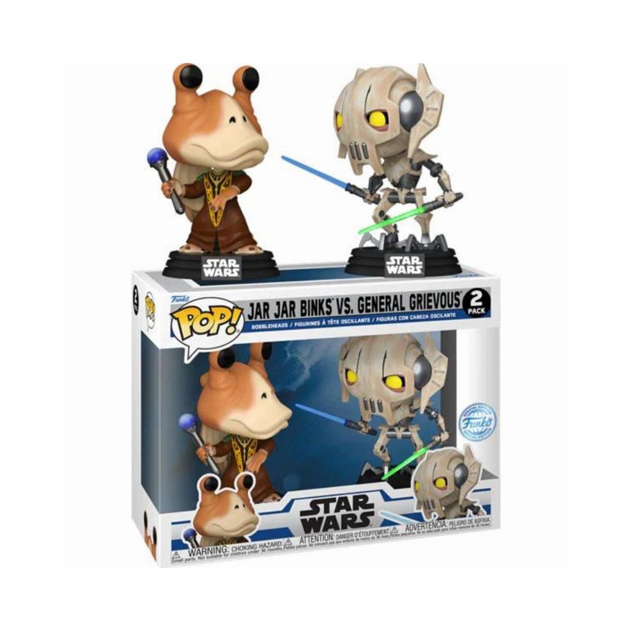 Funko Pop! 2-Pack: Disney Star Wars: Clone Wars - Jar Jar Binks VS General Grievous