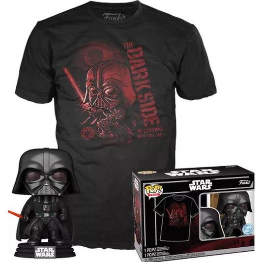 Funko Pop! och T-shirt (Vuxen) Disney: Star Wars - Darth Vader (Special Edition)