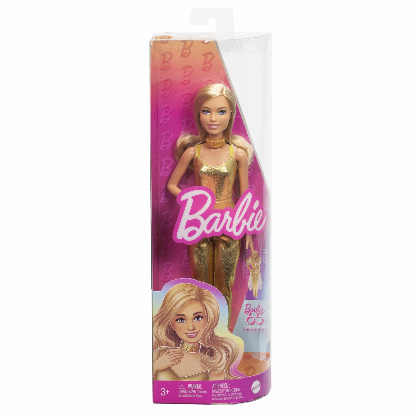 Mattel Barbie Fashionistas - Docka med Guld Jumpsuit och Blont Hår (HRH19)