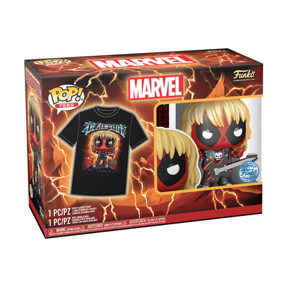 Funko Pop! Deadpool Heavy Metal Vinyl Figur och T-Shirt (S)