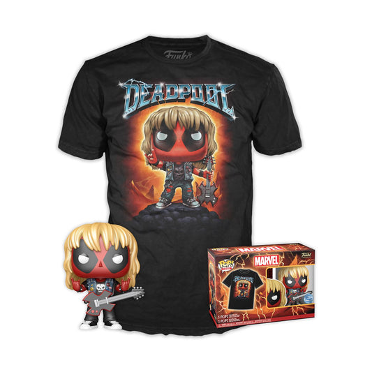 Funko Pop! Deadpool Heavy Metal Vinyl Figur och T-Shirt (M)