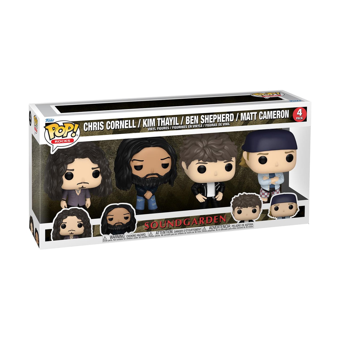 Funko Pop! 4-Pack Rocks: Soundgarden - Chris Cornell, Kim Thayil, Ben Shepherd, Matt Cameron